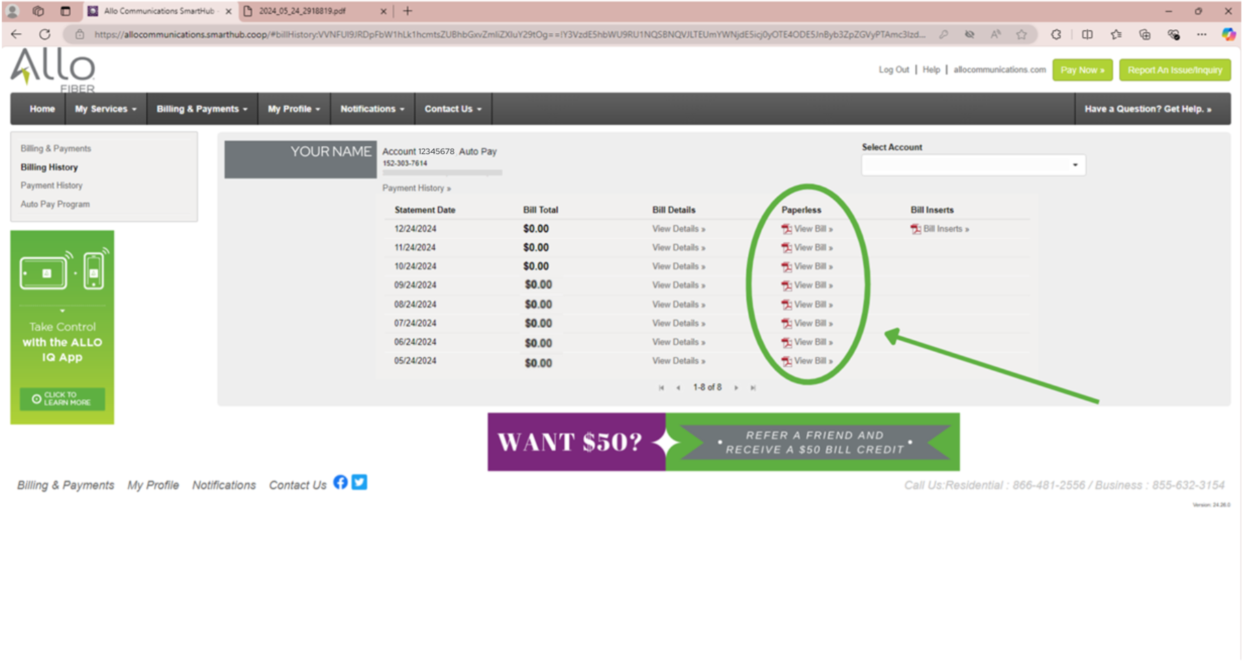 Billing Statement - Step Three 